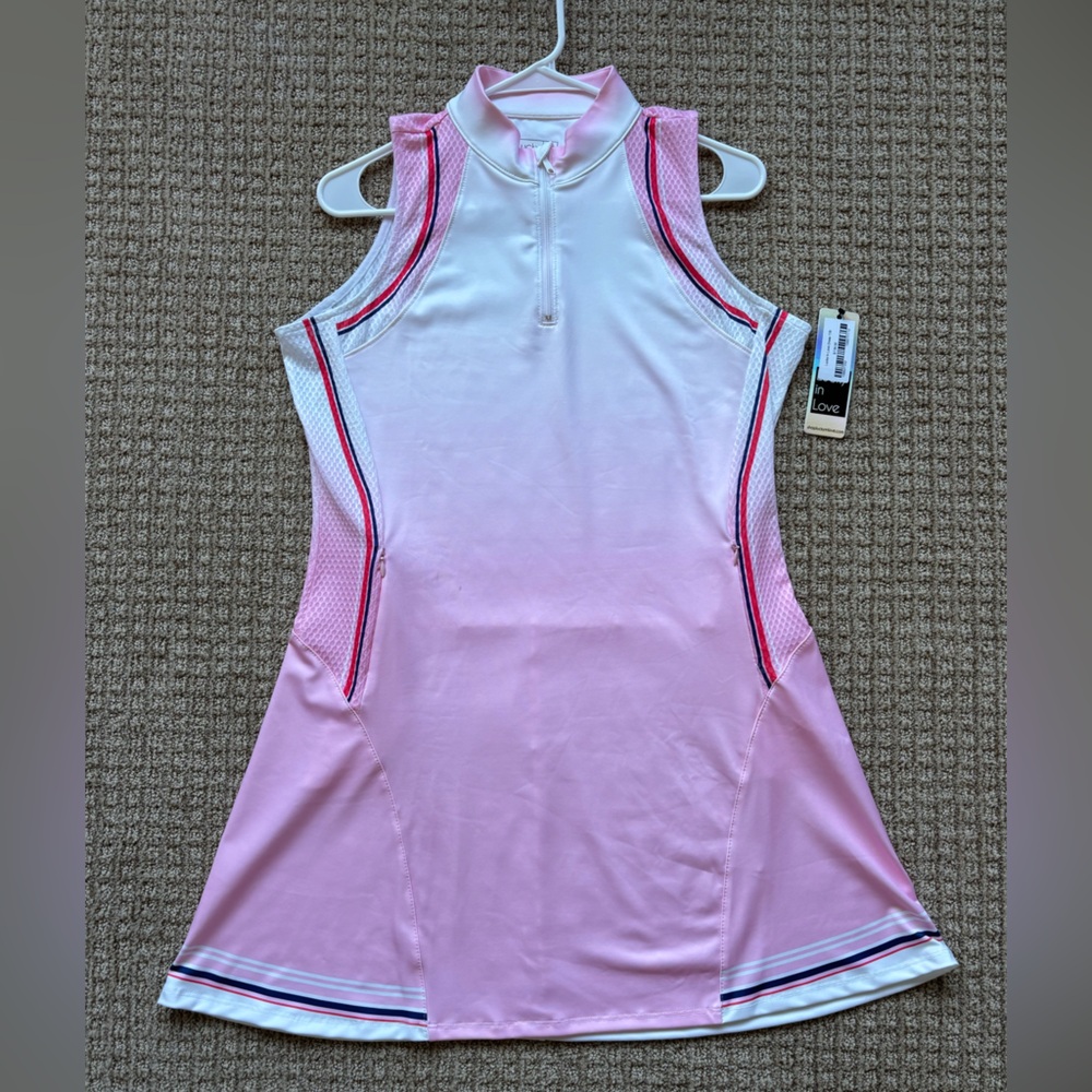 Lucky in Love Pink and White Dress